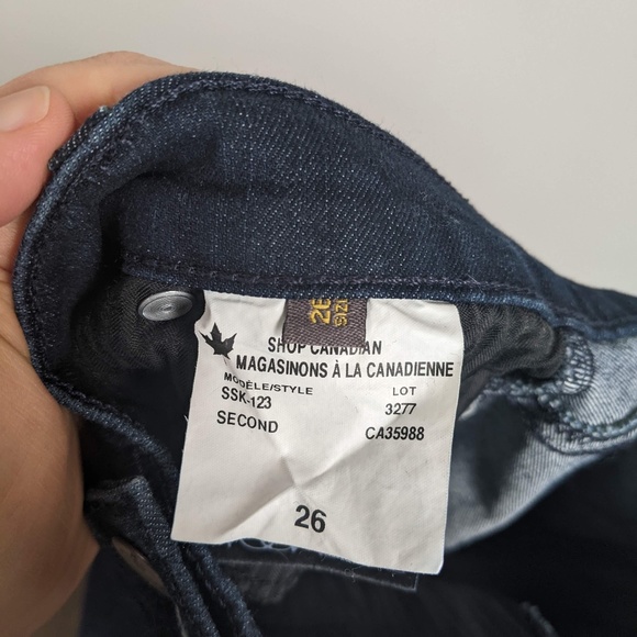 Second Denim Yoga Jeans | High rise denim pencil skirt | Indigo rinse | size 26 - Picture 9 of 13